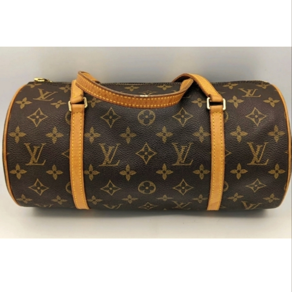 Louis Vuitton Brown Monogram Canvas Papillon Hobo Bag with Tan Trim